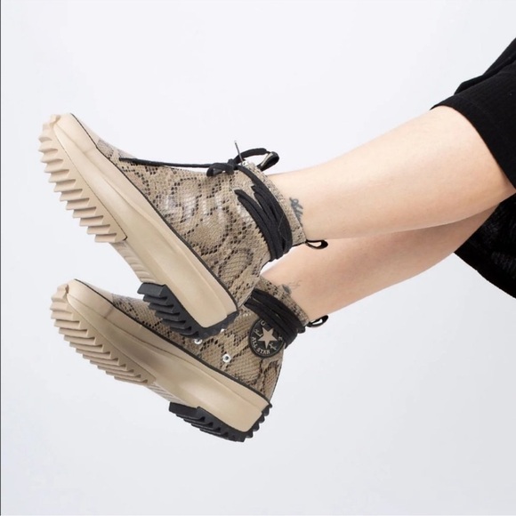 Converse Run Star Hike Snake 170056C Ltd Ed Snakeskin Platform Chunky Sole A318 - Picture 4 of 13
